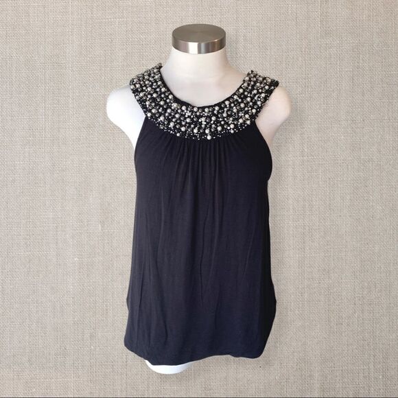 𝅺🌸3 for $30🌸 Alfani Beaded Collar Tank top - Picture 1 of 4